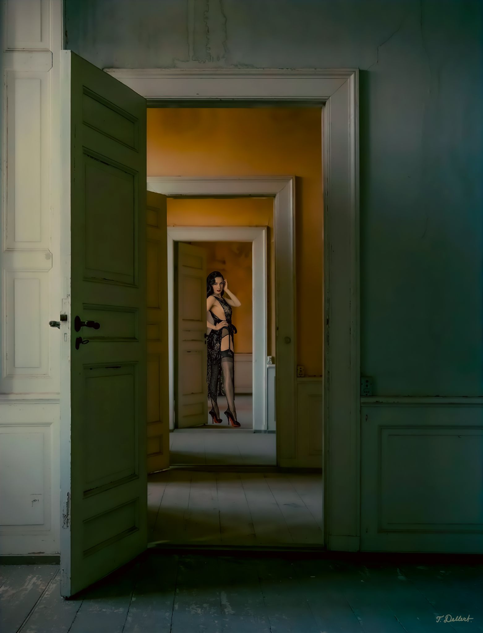 Behind doors